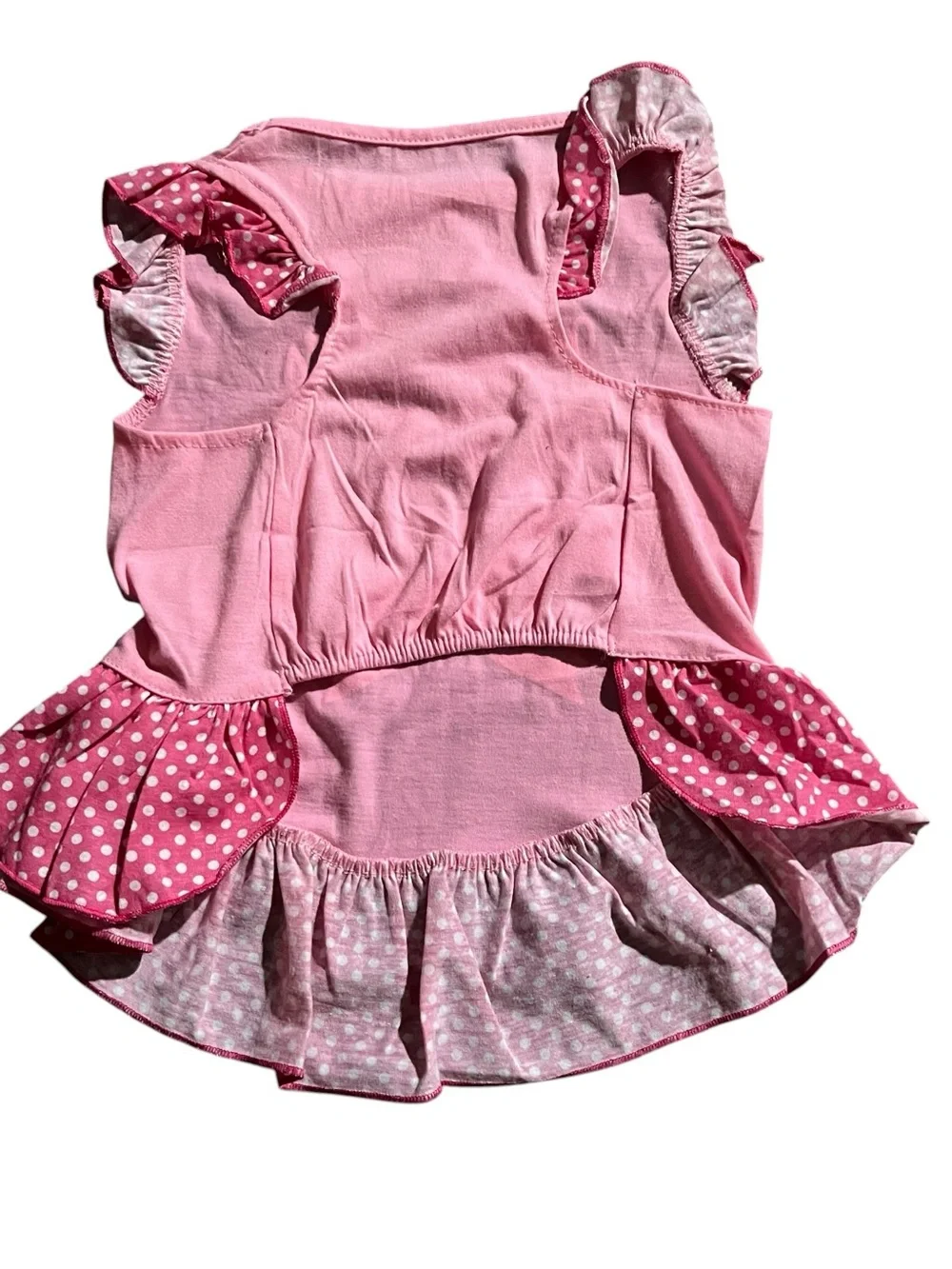 NWOT Pink Polka Dot Dog Dress 